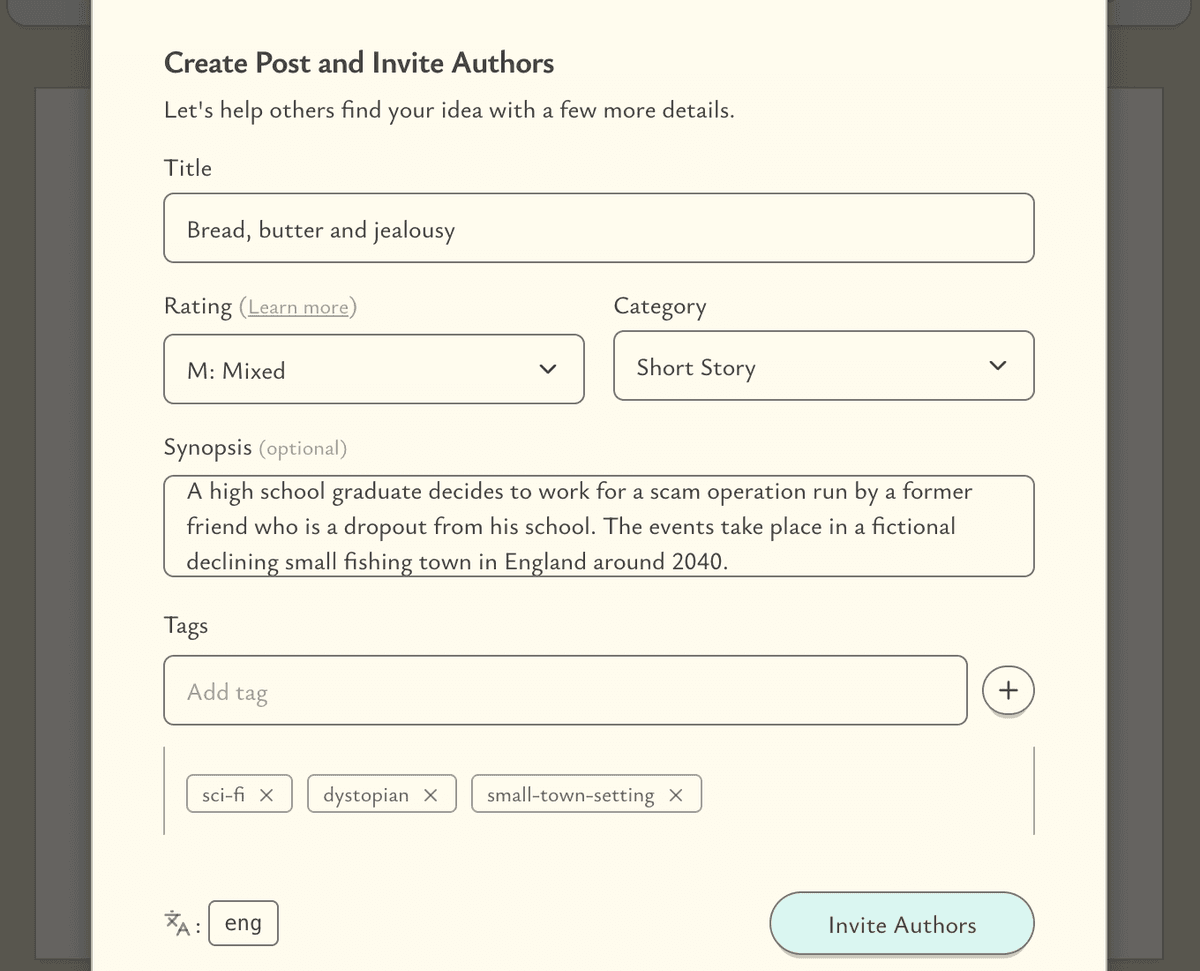 Add title to invite authors